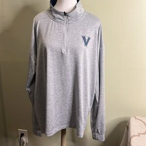 COLOSSEUM VILLANOVA WILDCATS 1/4 zip long sleeve thumbholes shirt